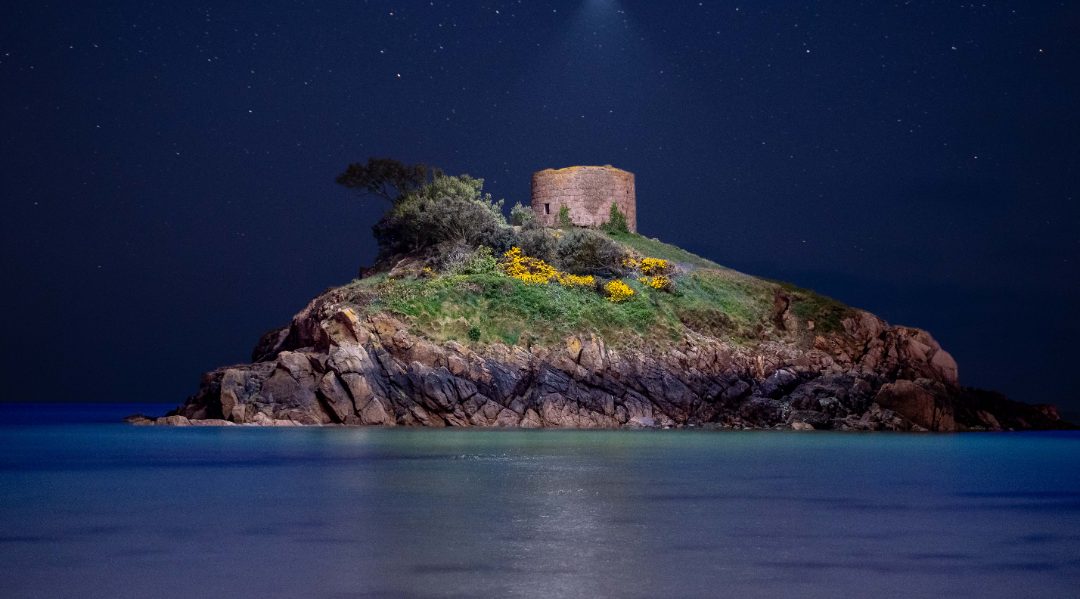 Portelet Bay & Janvrin's Tower, St Brélade, Jersey